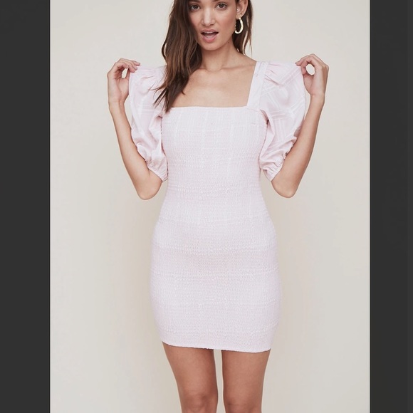 LPA Smocked Dress w Luff sleeve / size Small - Picture 5 of 7